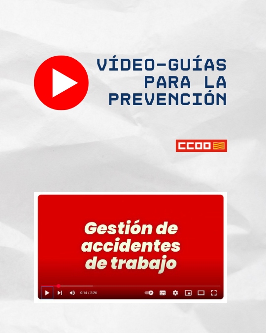 Gestión de accidentes laborales. Colección Vídeo-guías para la prevención, VG nº 02. CCOO Aragón 2025. Gestión de accidentes laborales. Colección Vídeo-guías para la prevención, VG nº 02. CCOO Aragón 2025.