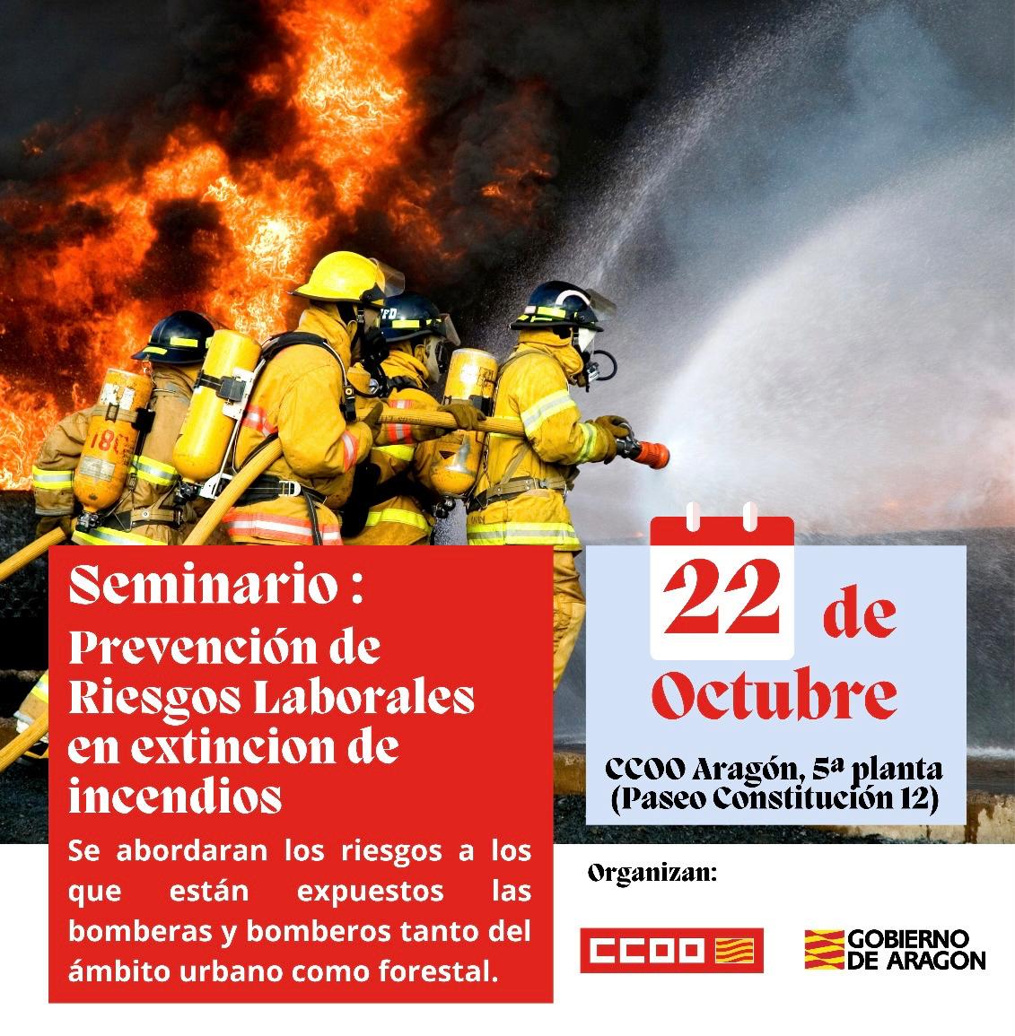 Seminario Prevención de Riesgos Laborales en extincion de incendios